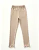 Leggings Novos para Meninas Primavera e Outono Crianças Algodão Puro Elástico Calças Apertadas Roupa Externa para Bebês Calças Slim Fit Transfronteiriço