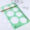 Plantilla de regla para maquinaria de construcción aeroespacial regla de función plantilla de dibujo multifuncional redonda para decoración de interiores muebles juego