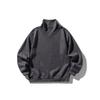 Flyclan Sudadera Pulóver Simple Retro de Tela Tejida con Cuello de Pila para Hombre, Top Holgado de Cuello Alto, Chaqueta Q8930