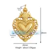 P04 L49B Accesorios para joyería DIY AMOR AMOR corazón circón rojo aceite goteando alas de cupido