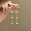 Nuevos Pendientes Estilo Chino Pendientes Largos Colgantes Pendientes para Disfraz Antiguo Hanfu Qipao Accesorios de Primavera Pendientes Gota de Agua Gancho Largo para Oreja