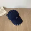 Boné de Baseball Simples Bordado com Letras para Crianças, Boné Unissex com Aba Curva para Bebês, Chapéu Estiloso com Proteção Solar para Primavera e Outono