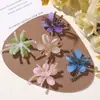 Flores de gelatina degradadas con centro de flor de cristal de dopamina originales, aretes DIY, pasadores para el cabello, sombreros, bolsos, zapatos, accesorios de ropa florales