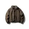 Marca de Moda Americana Masculina Northern Frontier 2025 Inverno Nova Jaqueta Curta de Algodão com Gola de Pelo Águia da Montanha Casaco de Algodão Retrô