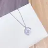 2023 nueva versión coreana del collar de estrella de ocho Mans con carcasa de diamante, luna, cadena de clavícula de circonita con temperamento femenino, primera generación de cabello