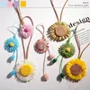 Estilo Vacacional Margarita Girasol Llavero Colgante Dopamina Colgante Pequeño Decoración de Mochila Colgante de Coche