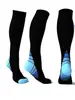 C En stock, transfronterizos, calcetines de ciclismo de color degradado para hombres y mujeres, calcetines de compresión para deportes