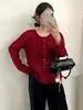 Cárdigan de punto para mujer talla grande, cuello redondo, borde enrollado, estilo otoño 2026, top holgado de punto calado para mujer talla grande, prenda de abrigo 23339