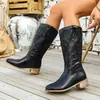 Otoño 2026 Nueva Llegada Comercio Exterior Tallas Grandes para Mujer Casual Cómodo Estilo Europeo Americano Moda Ropa Exterior Botas Talla Única