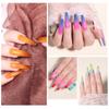 Parche para uñas postizas Amazon Long Ballet Gradient Wear Armor, acabado en 12 colores, pegamento en gelatina