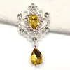 Colgante de flor de aleación de plata de 52*28 MM más vendido para decoración de ropa, accesorios para el cabello, accesorios para joyería DIY con adornos de vidrio