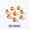 Jingde Joias Acessórios para Pulseira DIY Contas Espaçadoras Banhadas a Ouro Cobre Acessórios para Miçangas Artesanais Semi-Acabados Atacado do Fabricante