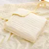 Manta de muselina de seis capas de algodón de bambú personalizada para bebé, toalla de baño para recién nacido, manta de cobertura para bebé, suave, hecha a medida según tu diseño, con etiqueta lavable
