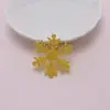 Material de parche de copo de nieve DIY, joyería creativa de polvo de oro, horquilla para niños, material de decoración, lote de suministro de comercio exterior de Amazon