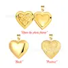 Colgante Caja de Fotos Corazón Bañado en Oro Pulido de Acero Inoxidable Rosa de Alivio Retro Te Amo Se Puede Abrir y Cerrar para Guardar Fotos