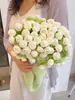 Manta terciopelo paquete de material DIY ramo de rosas manta ganchillo tejido a mano regalo flores hilo ganchillo