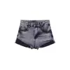 Pantalones cortos vaqueros retro de estilo Spice Girl del Milenio para mujer, de verano, sexys, de cintura alta, elásticos, ajustados, de corte A, con pierna ancha.