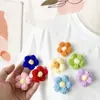 Broche de Flor Fofo Flor de Lã Tricotada Pinos Joias Roupas Bolsa Flor Pom Pom Pingente Corsage Acessórios