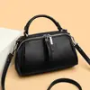 Moda Boston Bolsa Feminina Bolsa de Mão 2024 Nova Retro Simples Bolsa Transversal Estilo Transfronteiriço Bolsa de Ombro em PU