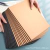 16K simple estudiante universitario cartón negro Kraft cuaderno b5 cuaderno grande cuadrícula horizontal cuaderno de ejercicios