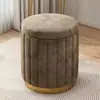 Banco de Maquiagem, Banco Redondo de Luxo Leve, Cadeira para Quarto, Banco Armazenador Moderno, Banco de Sofá, Banco para Penteadeira, Cadeira Pequena para Maquiagem