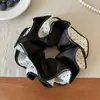 Lazo para el cabello suave y de alta gama, Moño para el cabello estilo perezoso, Estampado de leopardo Nuevo Scrunchie Grande 2026