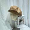 Boina de Cuero PU Nube Estilo Coreano Moda Mujer Edición Grande Elegante Todas las Combinaciones Gorra Octagonal Favorecedora Cara Gorra Calabaza Pequeña de Pintor