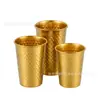 Copo de água em aço inoxidável 304 estilo coreano, copo de cerveja em aço inoxidável com borda enrolada de camada única, copo portátil, pode ser impresso com logotipo, copo de café