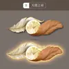 Pintura decorativa moderna de lujo ligero para sala de estar con reloj de plumas, pintura para colgar en la pared del fondo del sofá, pintura montada en la pared con iluminación controlada por sonido