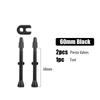 2 piezas/bolsa Válvula Francesa de Bicicleta Vástago de Válvula de Presión Aleación de Aluminio 40 mm 44 mm 48 mm 60 mm 80 mm