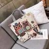 Bolsa de Lienzo para Transmisión en Vivo de Celebridad de Internet, Bolso de Hombro Simple Bordado de Moda, Bolso Tote Grande de Capacidad para Salidas de Mamá