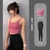 Ropa Interior Deportiva para Mujer a Prueba de Impactos para Correr, Fitness, con Tirantes, Espalda Bonita, Hombro Fino, Sujetador de Malla, Sujetador de Hombro Ancho, Conjunto de Pantalones de Yoga