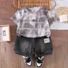 Conjunto de Verano para Niños 2026 Estilo Nuevo Conjunto de Dos Piezas Tie-Dye de Manga Corta para Niños Ropa Casual para Bebés Ropa Infantil de Moda