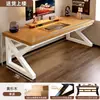Mesa de Computador em Madeira Maciça Cuidadosamente Selecionada, Mesa para Jogos de Desktop, Mesa de Estudo para Casa, Mesa Simples para Escrita, Mesa de Escritório para Adultos, Mesa Dupla