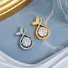 [Oro Real de Cobre] Personas Elegantes Cola de Pez Comercio Exterior Transfronterizo DIY Joyería Hecha a Mano Cobre Circonio Microincrustado Accesorios de Colgante