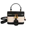 Bolsa com um Toque de Luxo de Nicho, Bolsa Caixa Retrô de Luxo Leve para Mulheres, Bolsa Quadrada Pequena para o Dia a Dia, Bolsa de Mão Feminina, Bolsa Tote Pequena