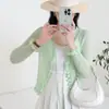 Cárdigan de Punto Fino de Lino de Bambú Manga Larga Verano 2025 Exterior Corto Camisa Fresca Chal Protector Solar Top de Moda para Mujer