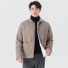 Roupas de Algodão Novas para Homens Atacado Outono Inverno Roupas de Algodão Tops Manga Longa Gola Alta Lapela Leve Mais Veludo Roupas de Algodão para Estudantes 2799