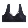 Sujetador de encaje con hebilla frontal y escote pronunciado, sexy, sin aros, con espalda ajustable, talla grande