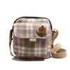 Bolso de Hombro Estilo Coreano Pequeño Fresco Estilo Escolar Bolso Pequeño 2025 Nuevo Moda Elegante Textil Cuadros Bolso Cruzado para Niña