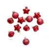 Novos enfeites de Natal de vidro transfronteiriços, apresentando formas únicas, designs listrados, estrelas de cinco pontas e bolas em formato de cebola, um conjunto para decorar árvores de Natal
