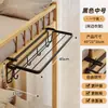 Perchero de ropa para mesita de noche de dormitorio, estante de almacenamiento en la cama para ropa, para colgar ropa para secar, gancho plegable para litera superior