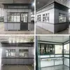Venda Direta de Fábrica Cabine de Segurança Móvel ao Ar Livre Sala de Plantão de Segurança Pintura de Pedra Real Placa Metálica Esculpida