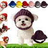 Sombrero a prueba de viento, popular, cálido, de gran venta para otoño e invierno, accesorio para la cabeza de Bulldog Francés, sombrero de perro tejido de nuevo estilo transfronterizo para mascotas para Halloween