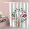 Juego de Cortina de Ducha, Sin Perforaciones, Impermeable y a Prueba de Moho, Lona para Baño, Cortina de Ducha Gruesa de Dibujos Animados, Bloqueo de Agua