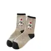 Calcetines de lana polar gruesos y cálidos para mujer, Otoño e Invierno 2025, Navidad, a media pantorrilla, holgados, Venta al por mayor