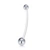 Comercio electrónico transfronterizo 4 juegos Shambhala Bola de Diamante acero inoxidable diamante mate suave Barra UV transparente clavo para ombligo de mujeres embarazadas
