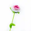 Ramo de Rosas Tejidas a Mano para el Día de San Valentín, Flores Artificiales de Alta Gama, Flores de Producto Terminado para el Día de la Mujer, Flores Eternas, Flores Tejidas a Crochet con Hilo