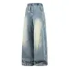 Roupas Masculinas ACU Jeans de corte curvo estilo americano tamanho grande, novo outono 2026 calças compridas casuais retas soltas vintage para homens