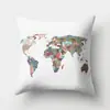 Funda de almohada para sofá Laitu Patrón de dibujos animados Almohada lumbar de coche Poliéster Almohada de oficina